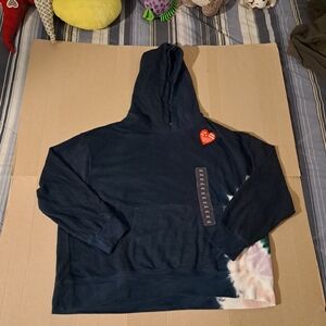Wildfox Black Hoodie with Red Heart Patch